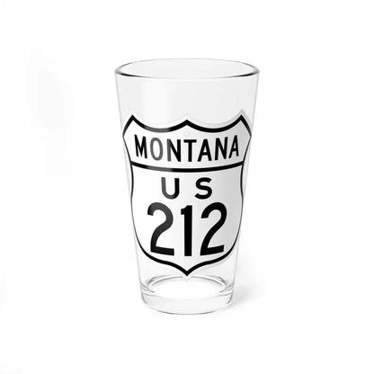 US 212 Montana 1948 (Montana) (Road Sign) Pint Glss 16oz 16oz - Go Mug Yourself