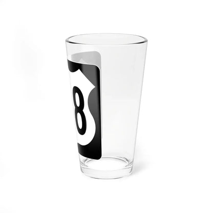US 218 IA (Iowa) (Road Sign) Pint Glass 16oz - Go Mug Yourself