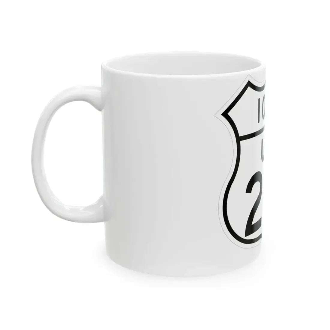 US 218 Iowa 1948 (Iowa) (Road Sign) White Coffee Mug - Go Mug Yourself