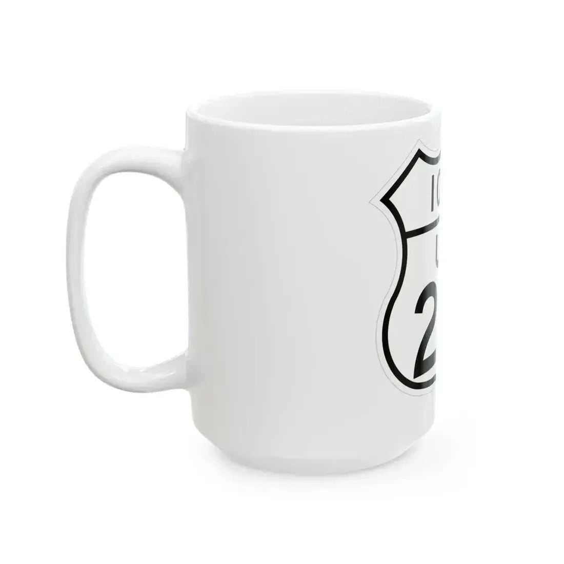 US 218 Iowa 1948 (Iowa) (Road Sign) White Coffee Mug - Go Mug Yourself