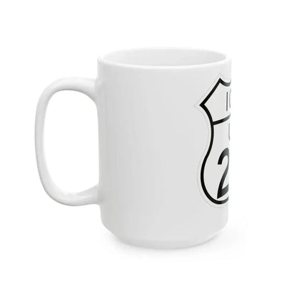 US 218 Iowa 1948 (Iowa) (Road Sign) White Coffee Mug - Go Mug Yourself