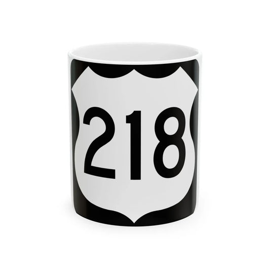 US 218 MN 1961 (Minnesota) (Road Sign) White Coffee Mug 11oz - Go Mug Yourself