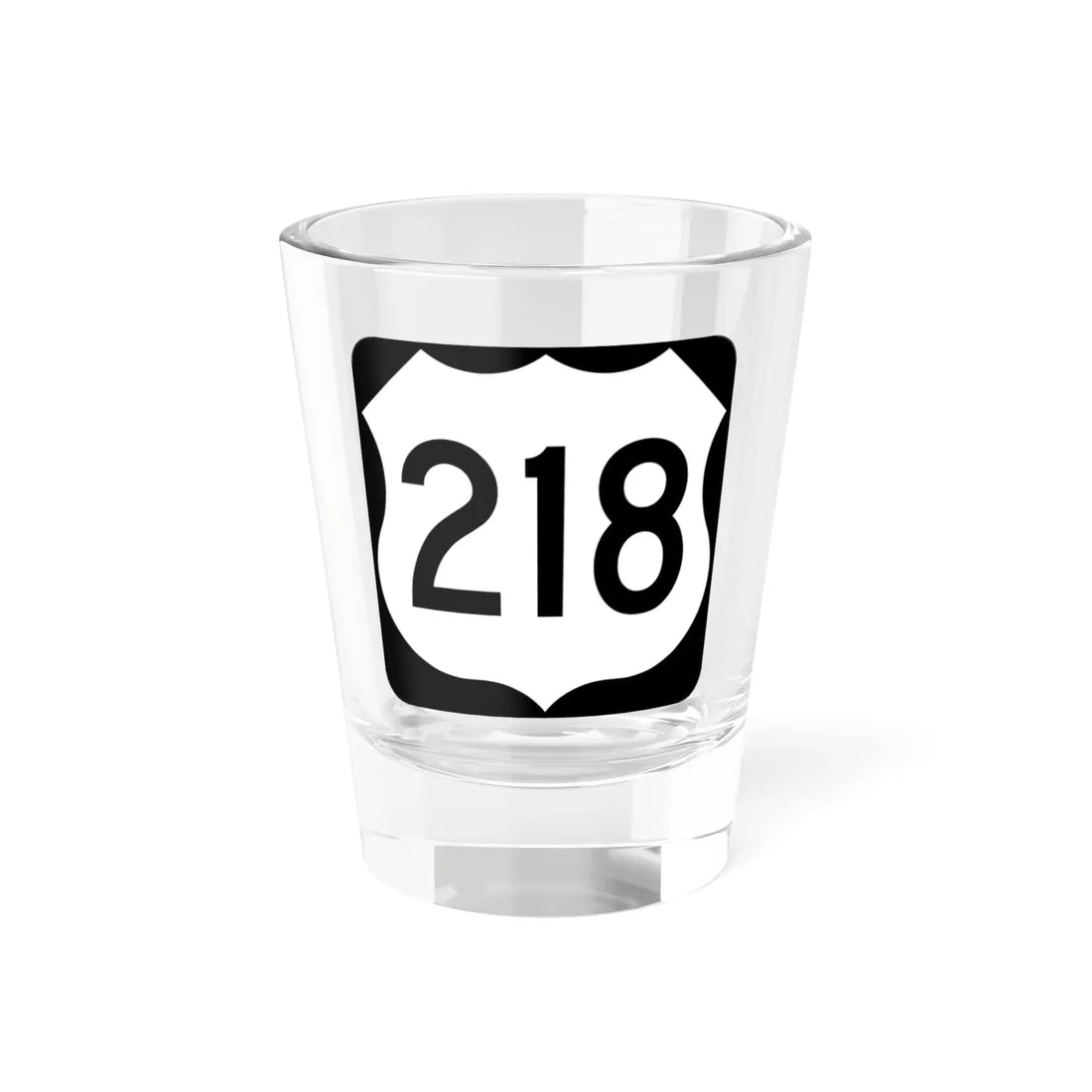 US 218 MN (Minnesota) (Road Sign) Shot Glass 1.5oz 1.5oz - Go Mug Yourself