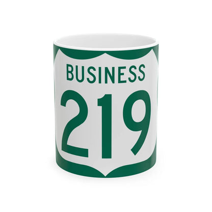US 219 Business MD (Maryland) (Road Sign) White Coffee Mug 11oz - Go Mug Yourself