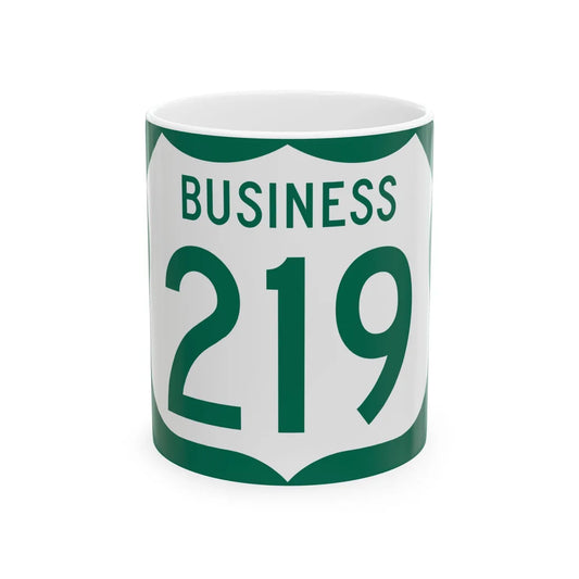 US 219 Business MD (Maryland) (Road Sign) White Coffee Mug 11oz - Go Mug Yourself