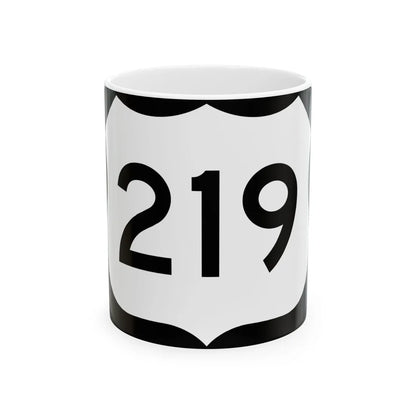 US 219 NY (New York) (Road Sign) White Coffee Mug 11oz - Go Mug Yourself