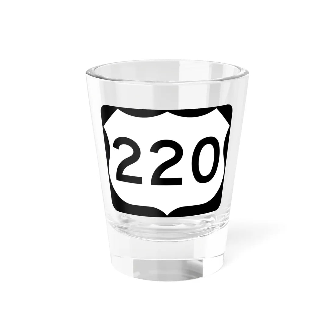US 220 NY (New York) (Road Sign) Shot Glass 1.5oz 1.5oz - Go Mug Yourself