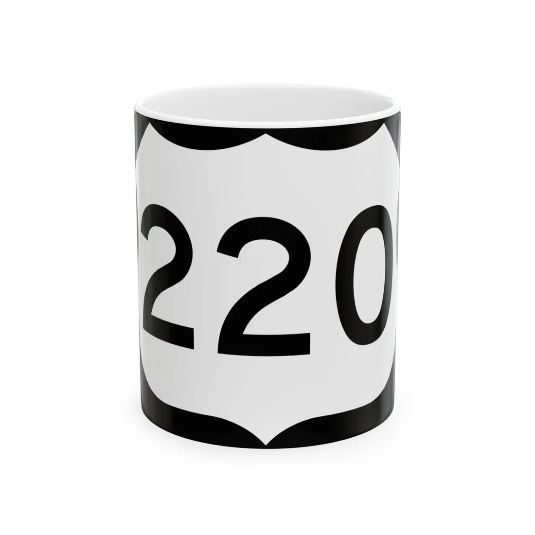 US 220 NY (New York) (Road Sign) White Coffee Mug 11oz - Go Mug Yourself