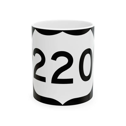 US 220 NY (New York) (Road Sign) White Coffee Mug 11oz - Go Mug Yourself