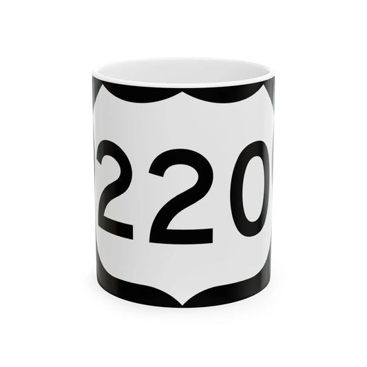 US 220 NY (New York) (Road Sign) White Coffee Mug 11oz - Go Mug Yourself