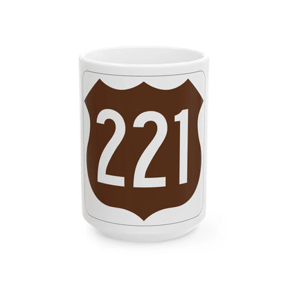 US 221 FL (Florida) (Road Sign) White Coffee Mug 15oz - Go Mug Yourself