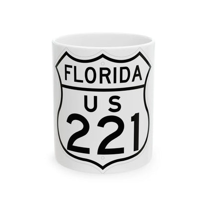US 221 Florida 1948 (Florida) (Road Sign) White Coffee Mug 11oz - Go Mug Yourself