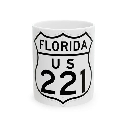 US 221 Florida 1948 (Florida) (Road Sign) White Coffee Mug 11oz - Go Mug Yourself