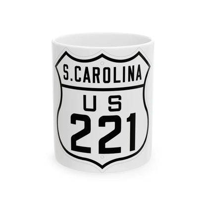 US 221 South Carolina 1926 (South Carolina) (Road Sign) White Coffee Mug 11oz - Go Mug Yourself