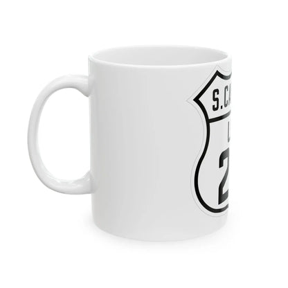 US 221 South Carolina 1926 (South Carolina) (Road Sign) White Coffee Mug - Go Mug Yourself