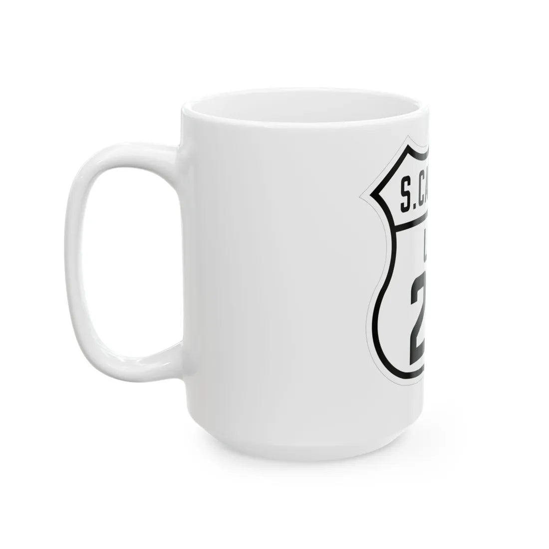 US 221 South Carolina 1926 (South Carolina) (Road Sign) White Coffee Mug - Go Mug Yourself