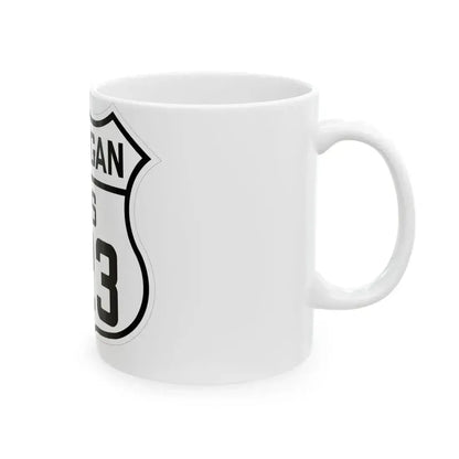US 223 Michigan 1926 (Michigan) (Road Sign) White Coffee Mug - Go Mug Yourself