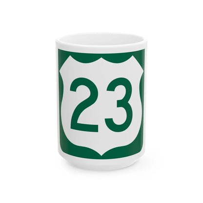 US 23 FL reversed (Florida) (Road Sign) White Coffee Mug 15oz - Go Mug Yourself