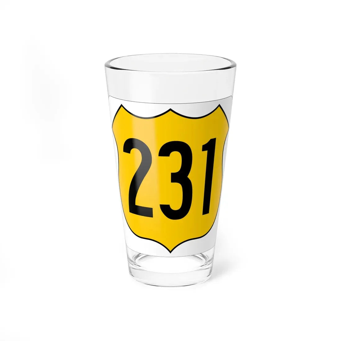 US 231 FL (Florida) (Road Sign) Pint Glass 16oz 16oz - Go Mug Yourself