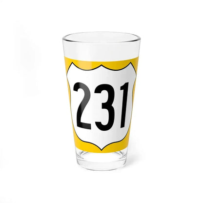 US 231 FL reversed (Florida) (Road Sign) Pint Glass 16oz 16oz - Go Mug Yourself