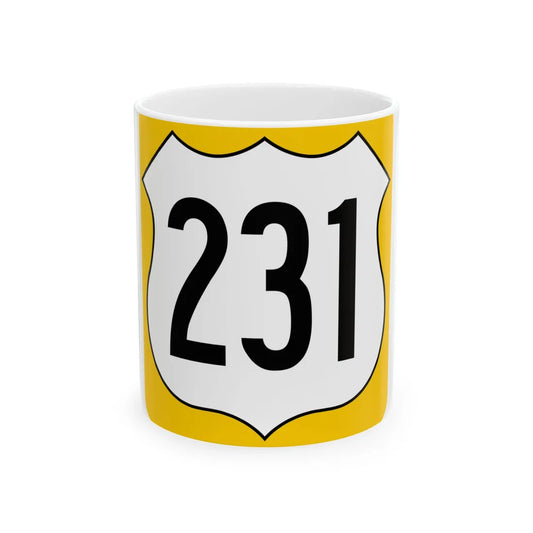 US 231 FL reversed (Florida) (Road Sign) White Coffee Mug 11oz - Go Mug Yourself
