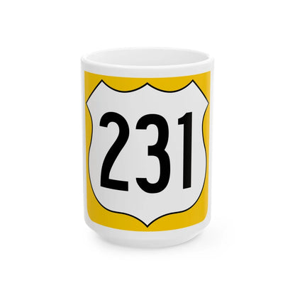 US 231 FL reversed (Florida) (Road Sign) White Coffee Mug 15oz - Go Mug Yourself