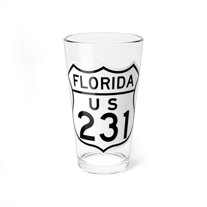 US 231 Florida 1948 (Florida) (Road Sign) Pint Glass 16oz 16oz - Go Mug Yourself