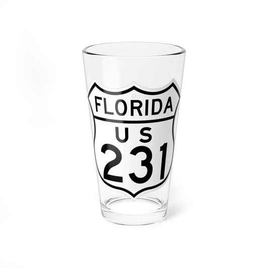 US 231 Florida 1948 (Florida) (Road Sign) Pint Glass 16oz 16oz - Go Mug Yourself