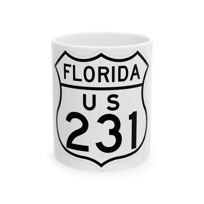 US 231 Florida 1948 (Florida) (Road Sign) White Coffee Mug 11oz - Go Mug Yourself