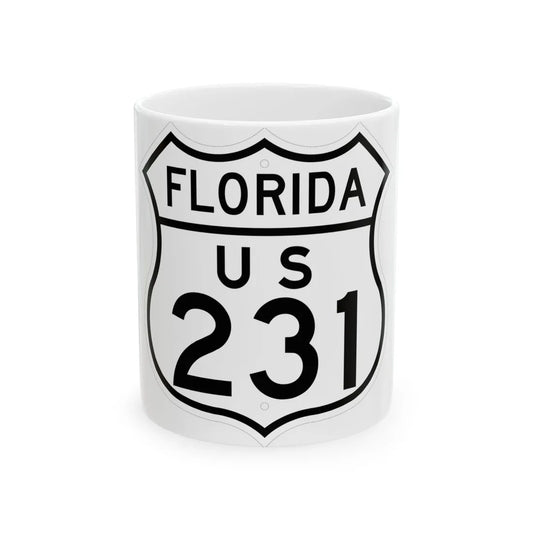 US 231 Florida 1948 (Florida) (Road Sign) White Coffee Mug 11oz - Go Mug Yourself