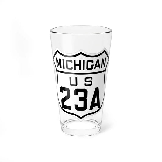 US 23A Michigan 1926 (Michigan) (Road Sign) Pint Glass 16oz 16oz - Go Mug Yourself