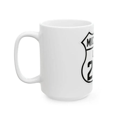 US 23A Michigan 1926 (Michigan) (Road Sign) White Coffee Mug - Go Mug Yourself