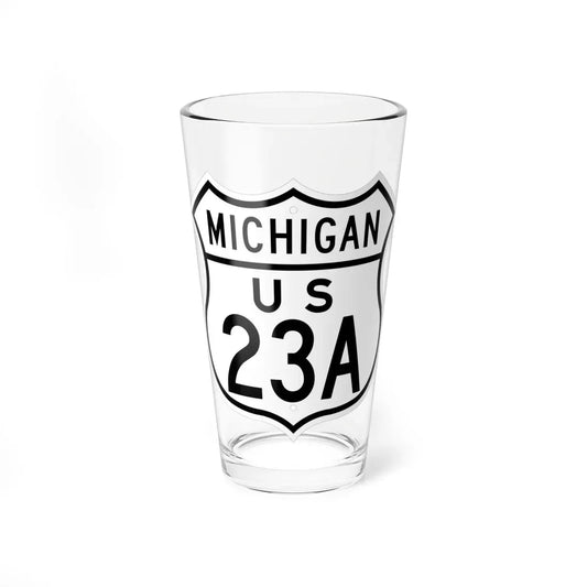 US 23A Michigan 1948 (Michigan) (Road Sign) Pint Glass 16oz 16oz - Go Mug Yourself