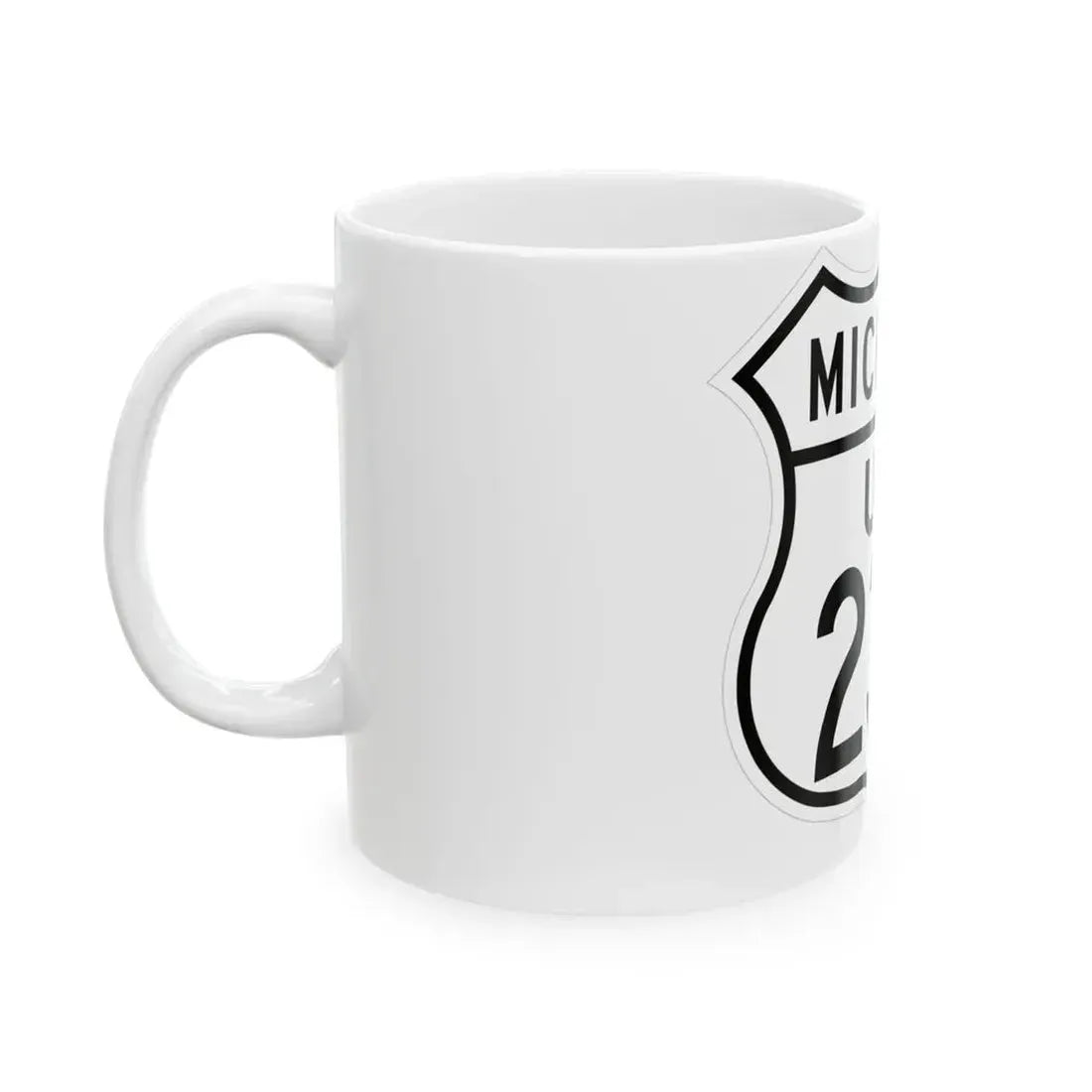 US 23A Michigan 1948 (Michigan) (Road Sign) White Coffee Mug - Go Mug Yourself