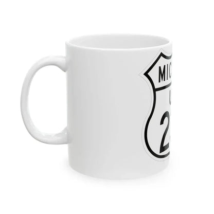 US 23A Michigan 1948 (Michigan) (Road Sign) White Coffee Mug - Go Mug Yourself