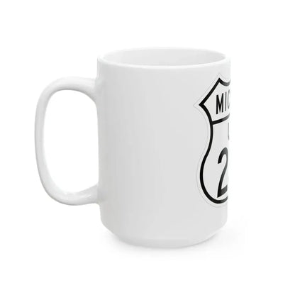 US 23A Michigan 1948 (Michigan) (Road Sign) White Coffee Mug - Go Mug Yourself