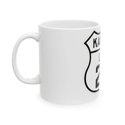 US 24 Kansas 1926 (Kansas) (Road Sign) White Coffee Mug - Go Mug Yourself
