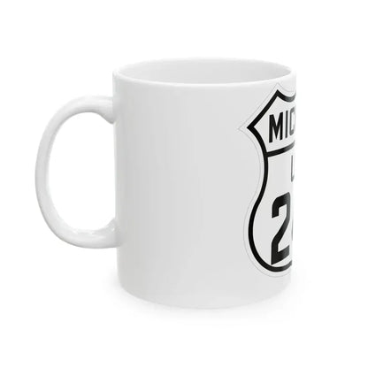 US 24A Michigan 1926 (Michigan) (Road Sign) White Coffee Mug - Go Mug Yourself