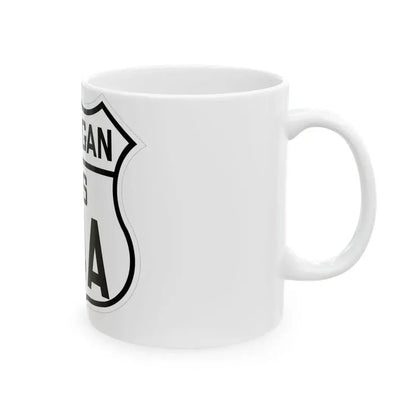US 24A Michigan 1926 (Michigan) (Road Sign) White Coffee Mug - Go Mug Yourself