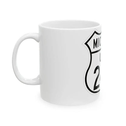 US 24A Michigan 1948 (Michigan) (Road Sign) White Coffee Mug - Go Mug Yourself