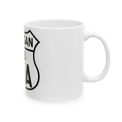 US 25A Michigan 1926 (Michigan) (Road Sign) White Coffee Mug - Go Mug Yourself