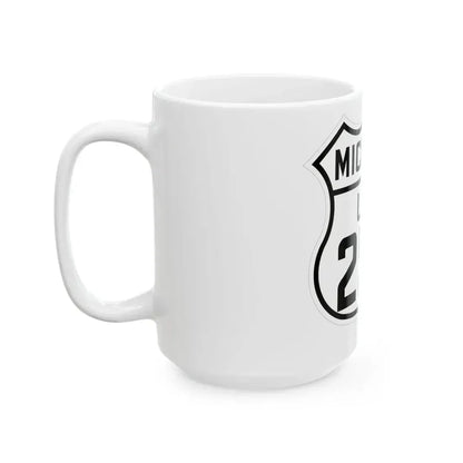 US 25A Michigan 1926 (Michigan) (Road Sign) White Coffee Mug - Go Mug Yourself