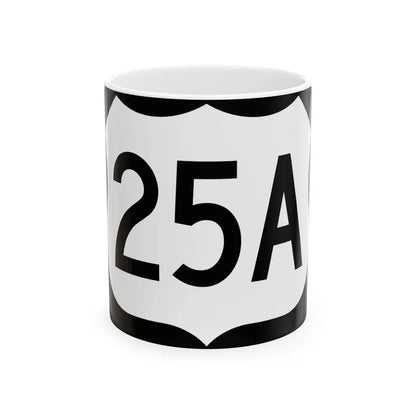 US 25A (North Carolina) (Road Sign) White Coffee Mug 11oz - Go Mug Yourself