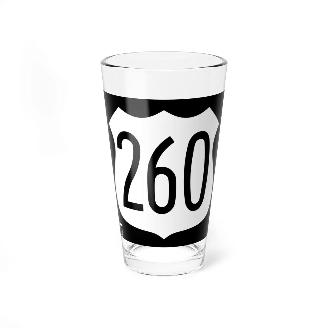 US 260 1963 AZ (Arizona) (Road Sign) Pint Glass 16oz 16oz - Go Mug Yourself