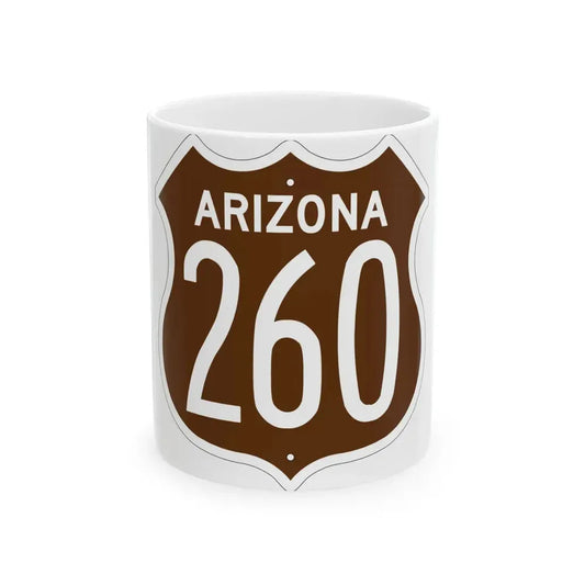 US 260 Arizona 1956 East (Arizona) (Road Sign) White Coffee Mug 11oz - Go Mug Yourself