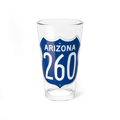 US 260 Arizona 1956 West (Arizona) (Road Sign) Pint Glass 16oz 16oz - Go Mug Yourself