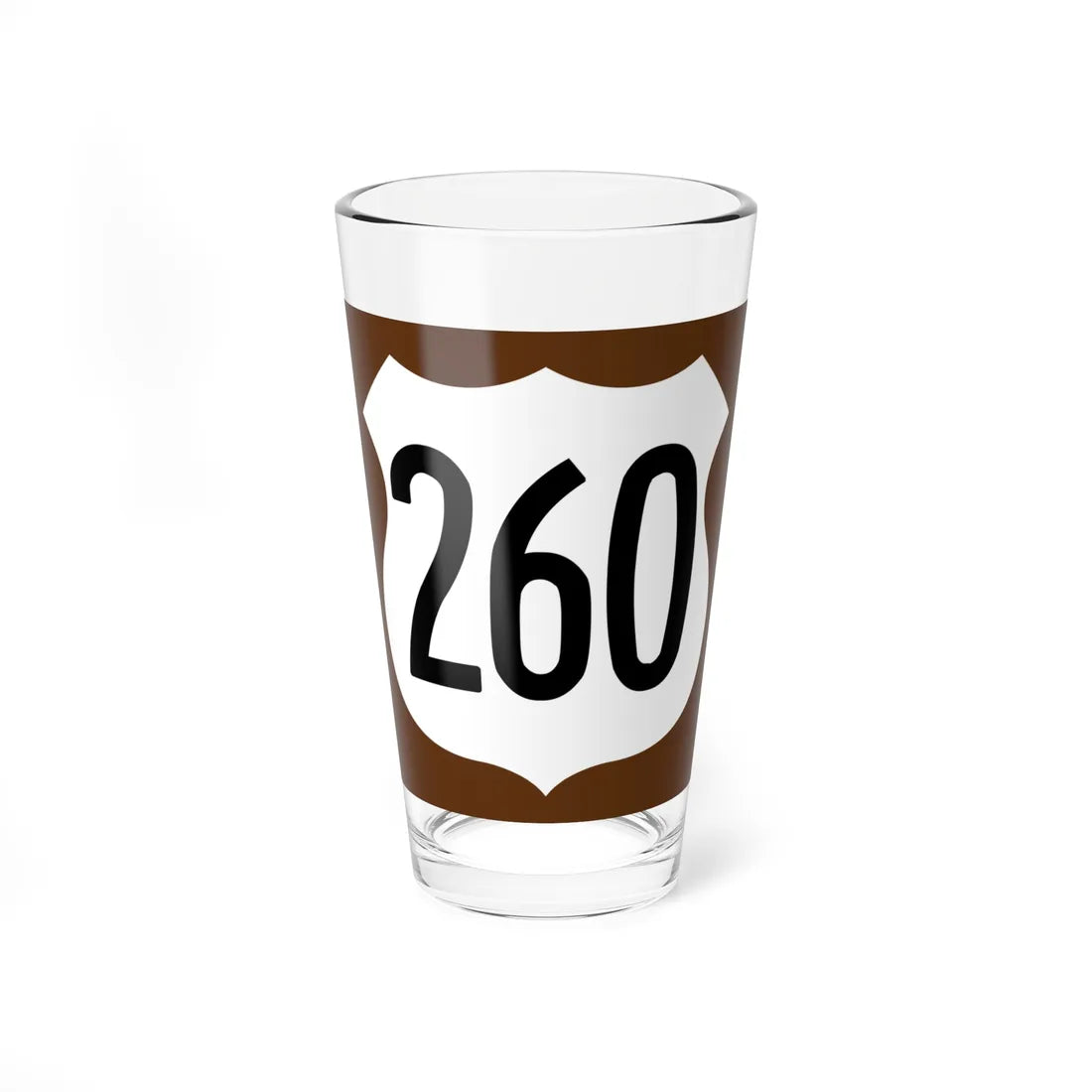 US 260 AZ 1960 east (Arizona) (Road Sign) Pint Glass 16oz 16oz - Go Mug Yourself
