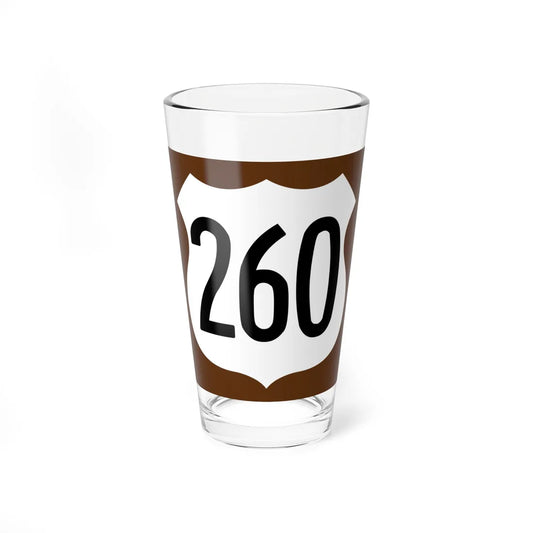 US 260 AZ 1960 east (Arizona) (Road Sign) Pint Glass 16oz 16oz - Go Mug Yourself