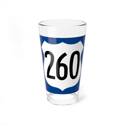 US 260 AZ 1960 west (Arizona) (Road Sign) Pint Glass 16oz 16oz - Go Mug Yourself
