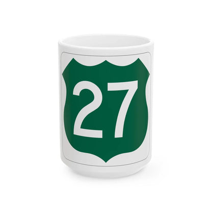 US 27 FL (Florida) (Road Sign) White Coffee Mug 15oz - Go Mug Yourself